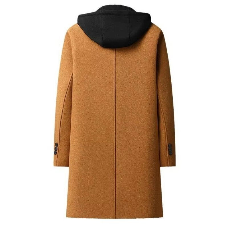 Men's Wool Hooded Coat