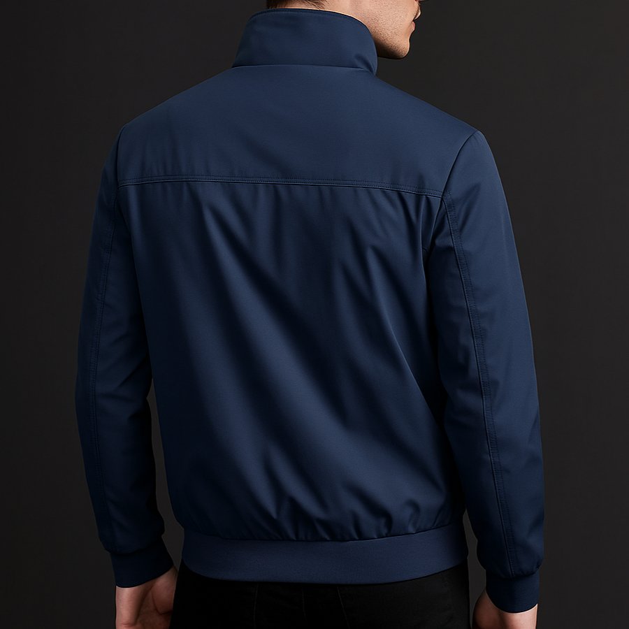 Men's Faux Leather Bomber Jacket