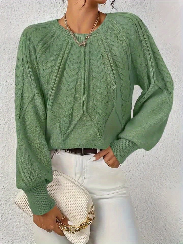 Women's Cropped Cable Knit Jumper