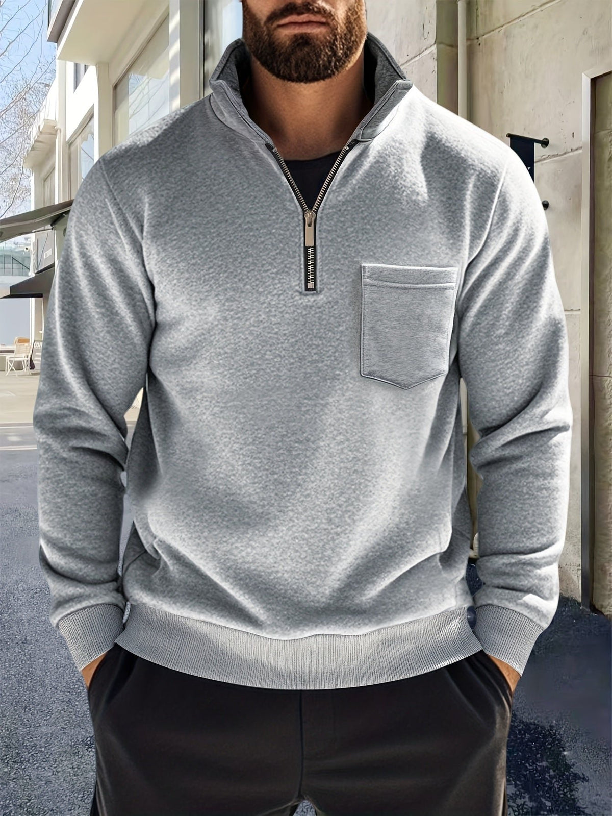 Men's Fleece Quarter-Zip Sweatshirt