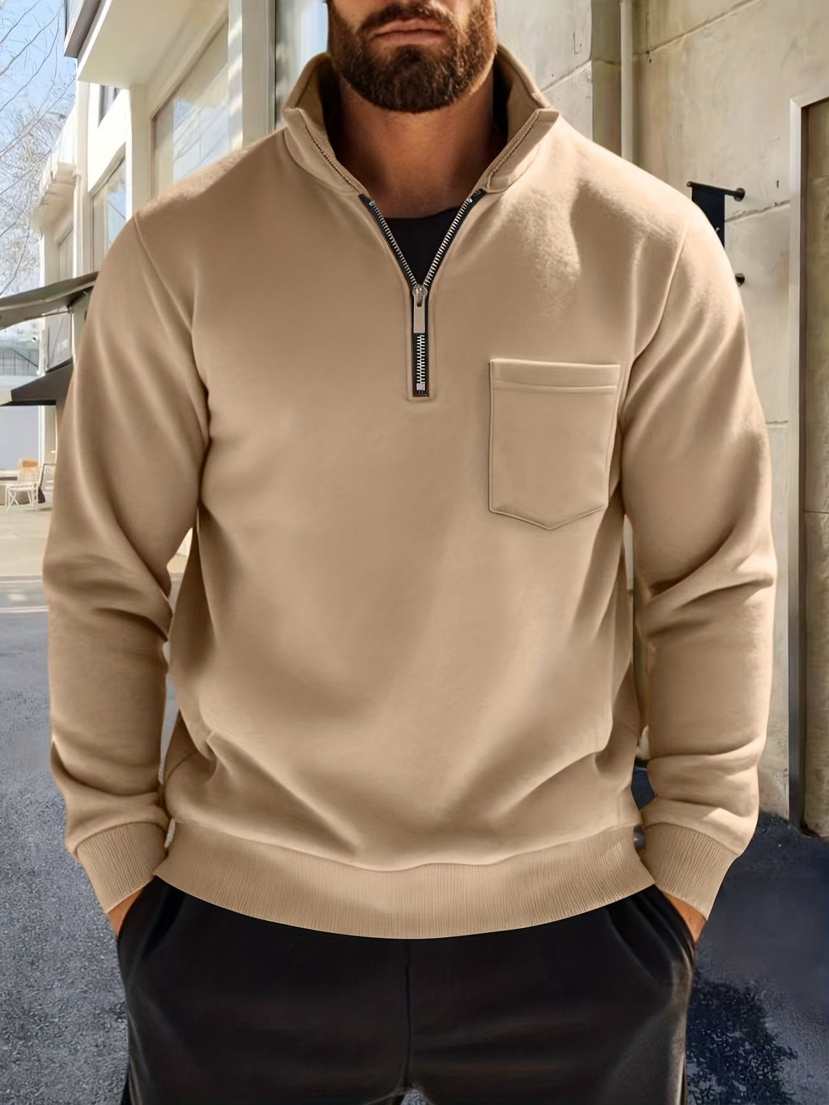 Men's Fleece Quarter-Zip Sweatshirt