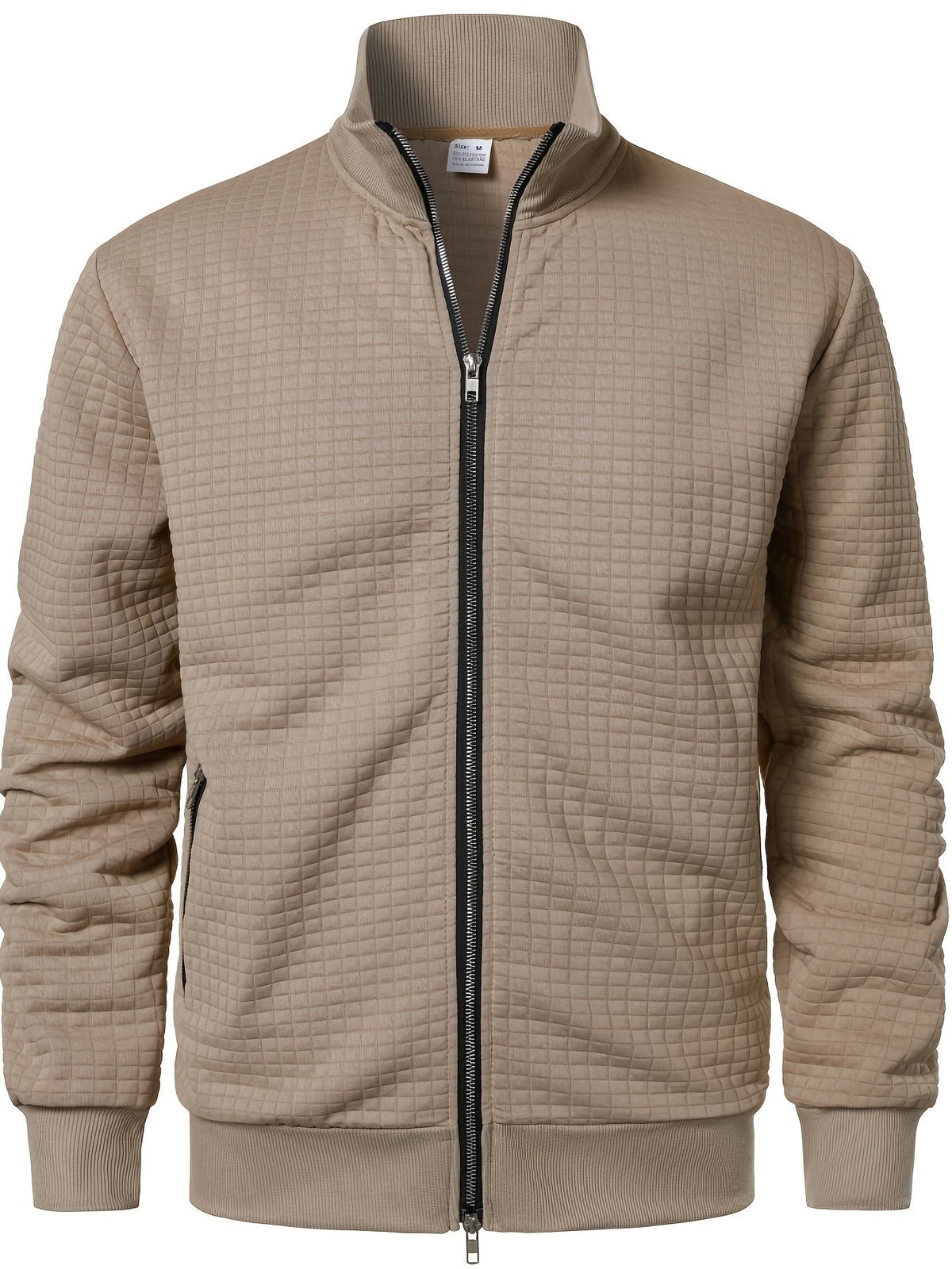 Men's Quilted Zip-Up Bomber Jacket