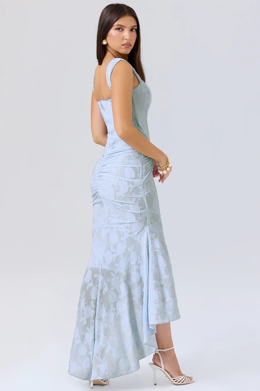 Women's Floral Bodycon Square Neck Dress