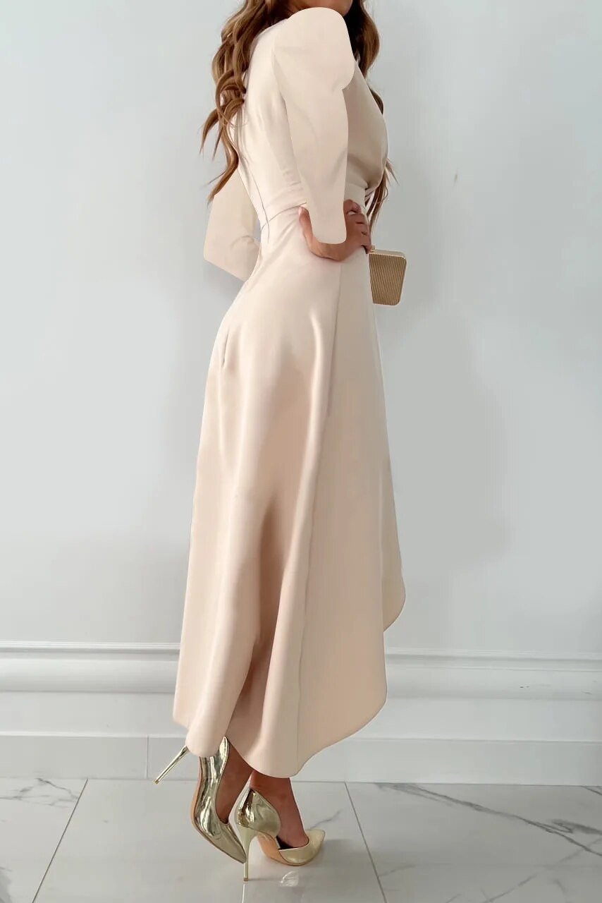 Women's Satin Wrap Midi Dress