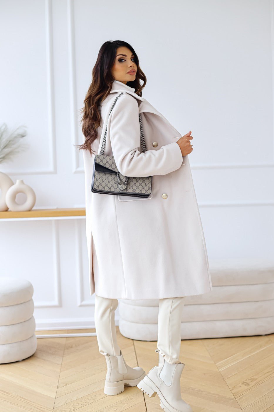 Women's Double-Breasted Wool Coat