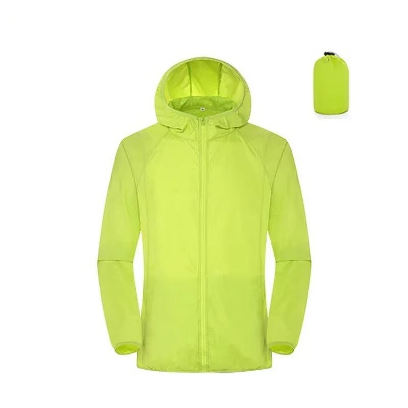Men's Packable Hooded Windbreaker - Green