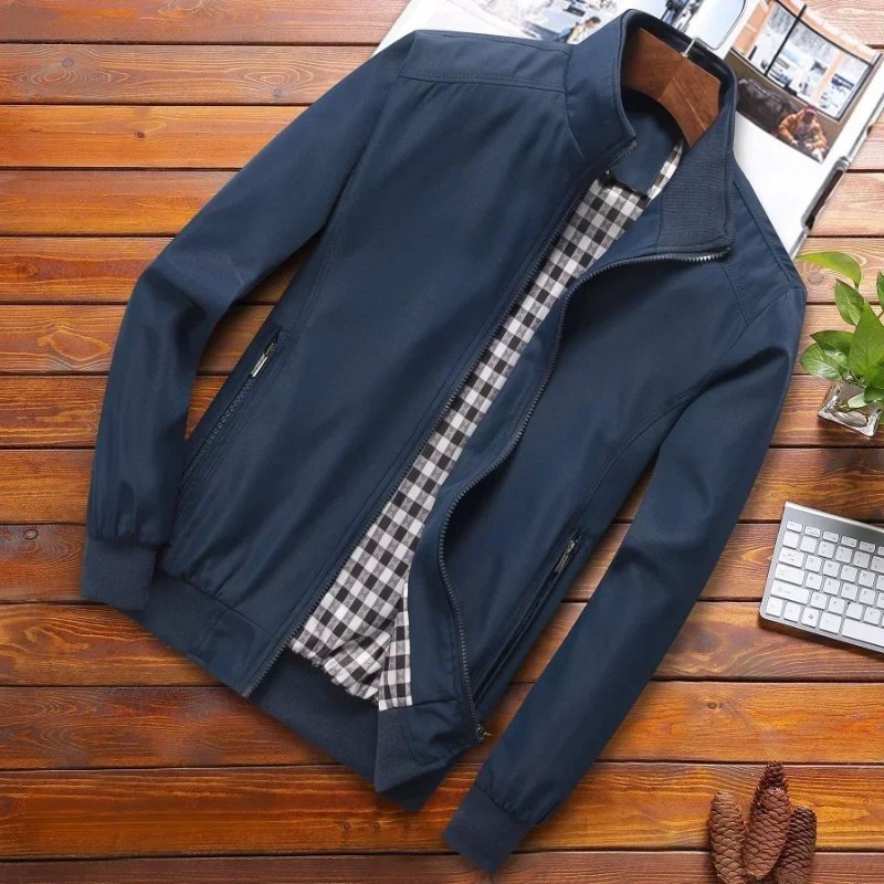 Men's Bomber Jacket - Blue