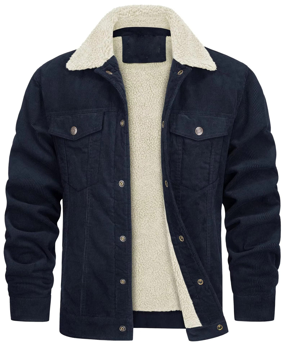 Men's Corduroy Trucker Jacket - Navy Blue