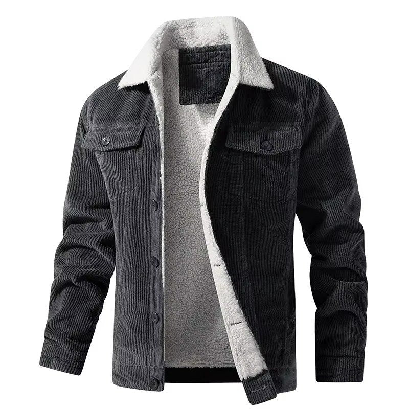 Men's Corduroy Trucker Jacket - Gray