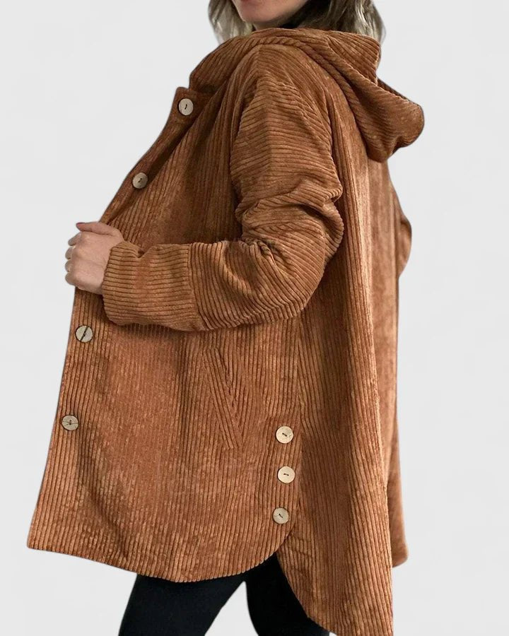 Women's Hooded Corduroy Jacket