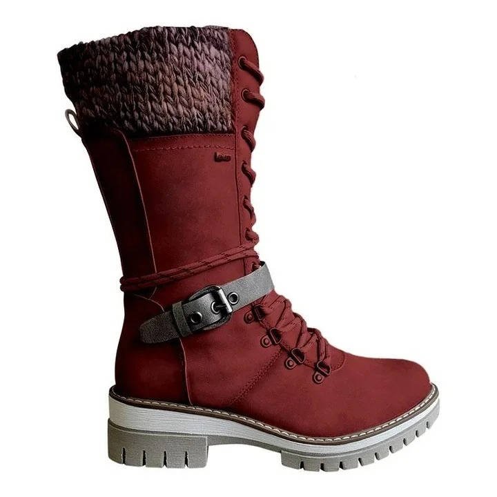 Women's Faux Leather Combat Ankle Boots