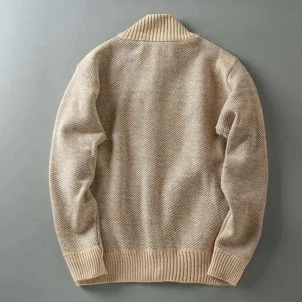 Men's Marled Wool Zip-Up Cardigan