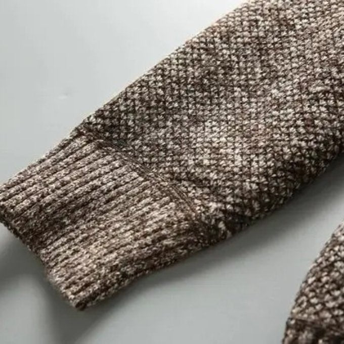 Men's Marled Wool Zip-Up Cardigan