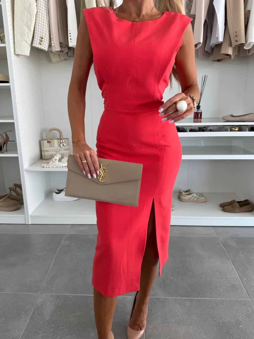 Women's Bodycon Midi Cocktail Dress
