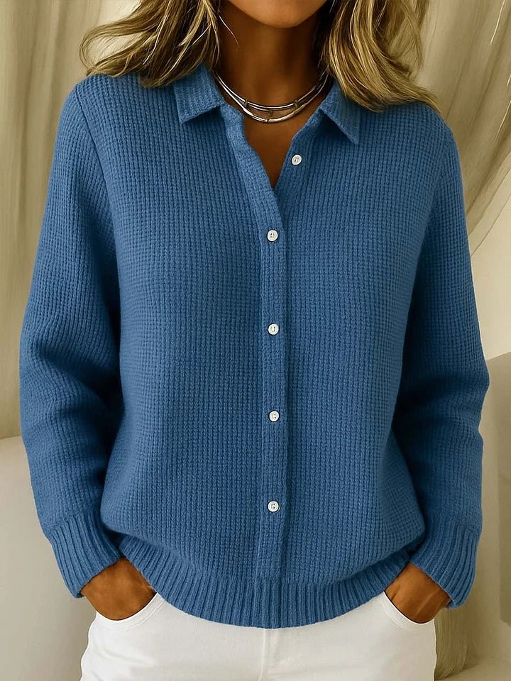 Women's Long Sleeve Oversized Knit Jumper - Dark Blue