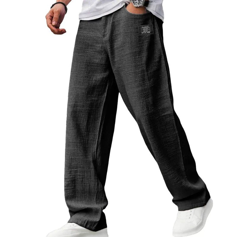 Men's Wide-Leg Trousers - Black
