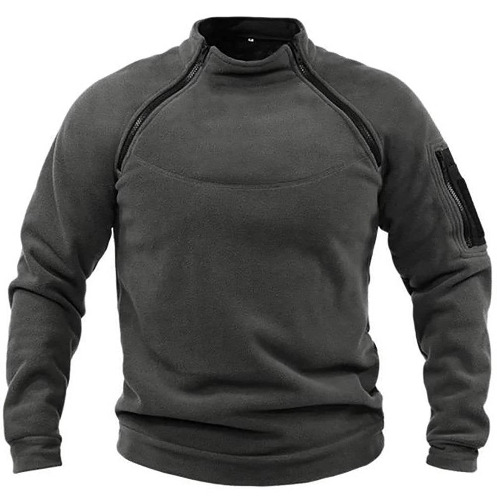 Men's Quarter-Zip Sweatshirt - Dark Grey
