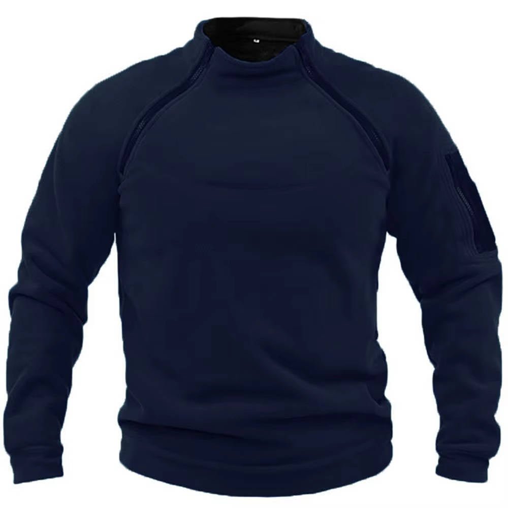 Men's Quarter-Zip Sweatshirt - Navy Blue