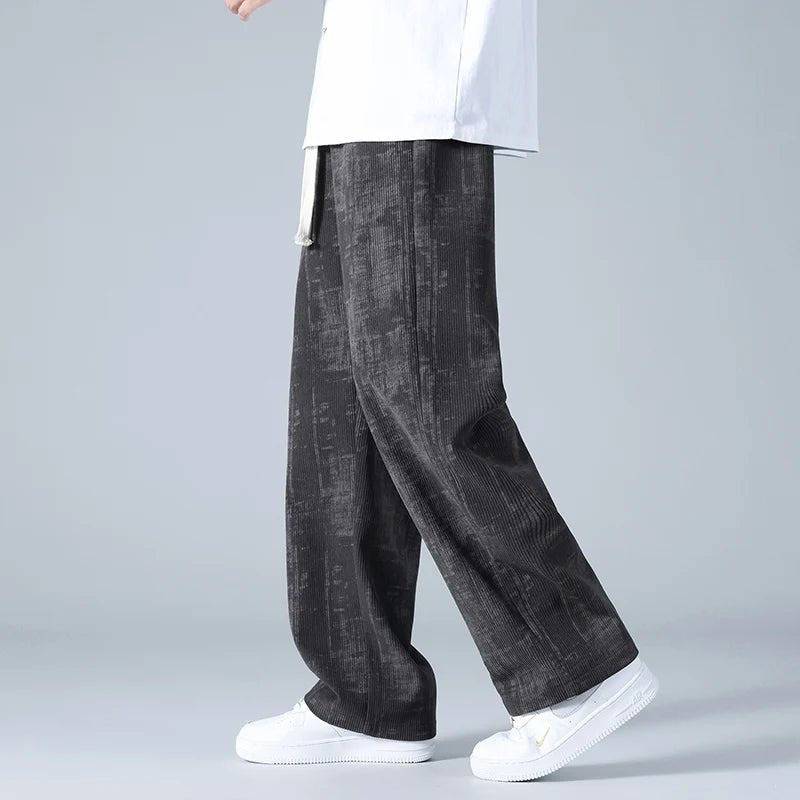 Men's Wide-Leg Corduroy Trousers