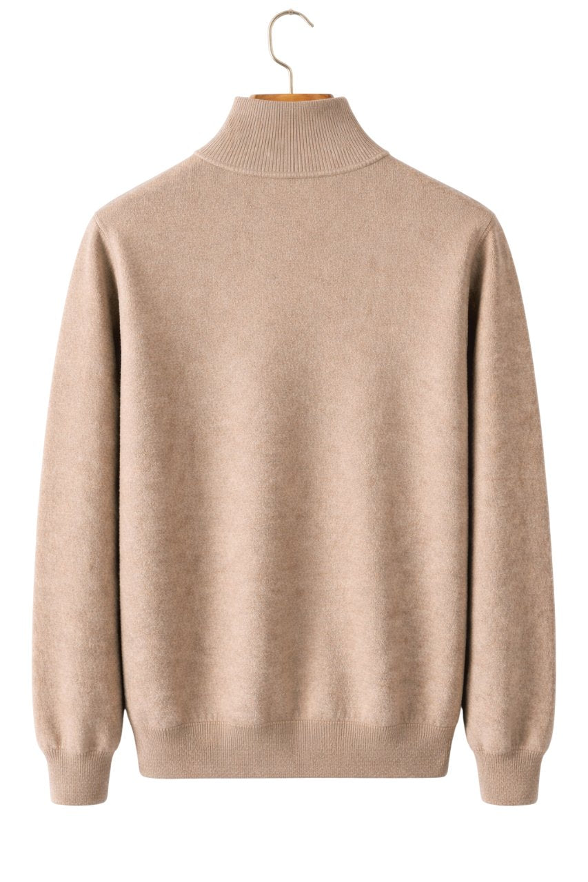Men's Mockneck Wool-Blend Cardigan