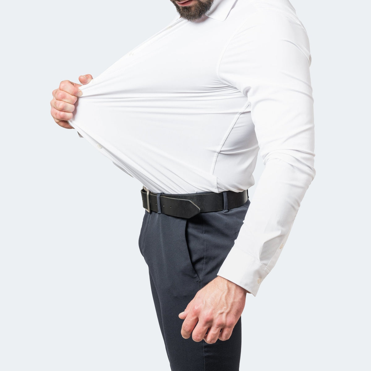 Men's Long Sleeve Slim Dress Shirt - White