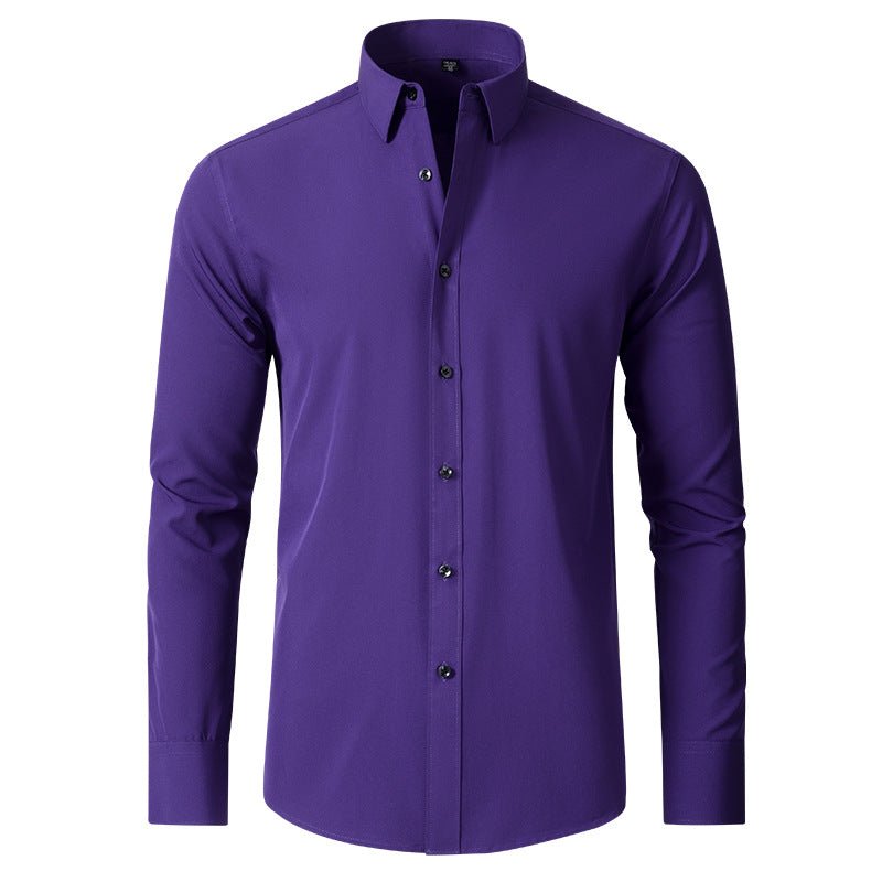 Men's Long Sleeve Slim Dress Shirt - Purple