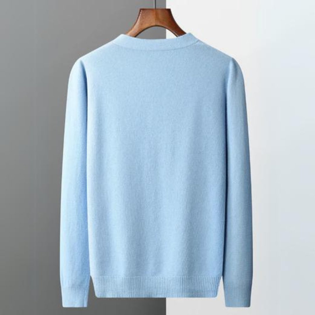 Men's V-Neck Wool Cardigan