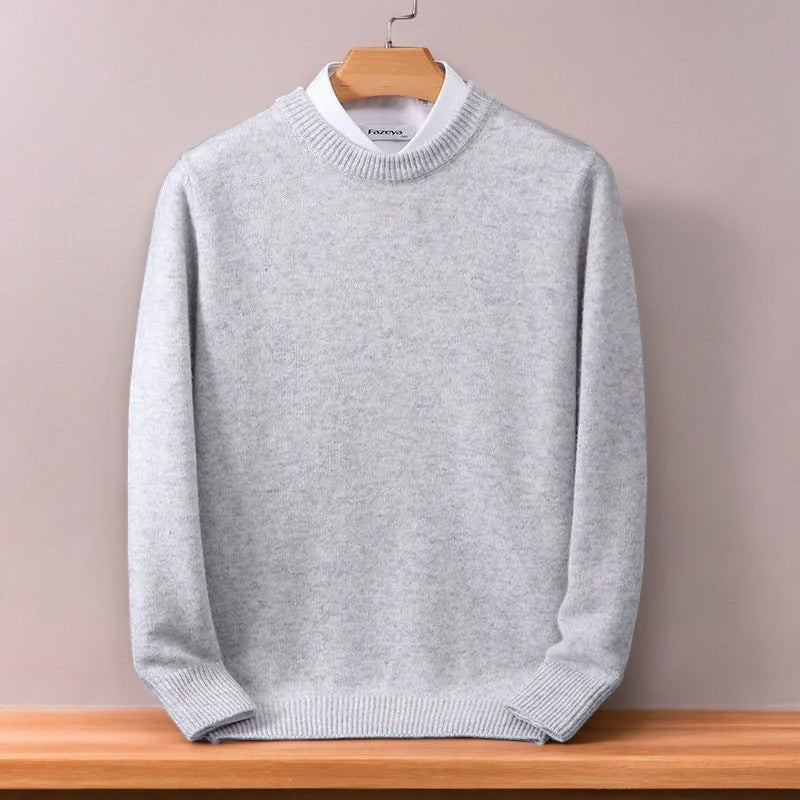 Men's Wool Crewneck Jumper - Gray