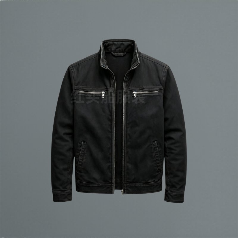 Men's Slim Moto Jacket - Black