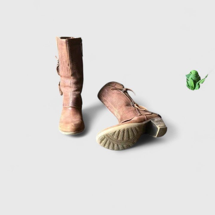 Women's Leather Slouch Ankle Boots