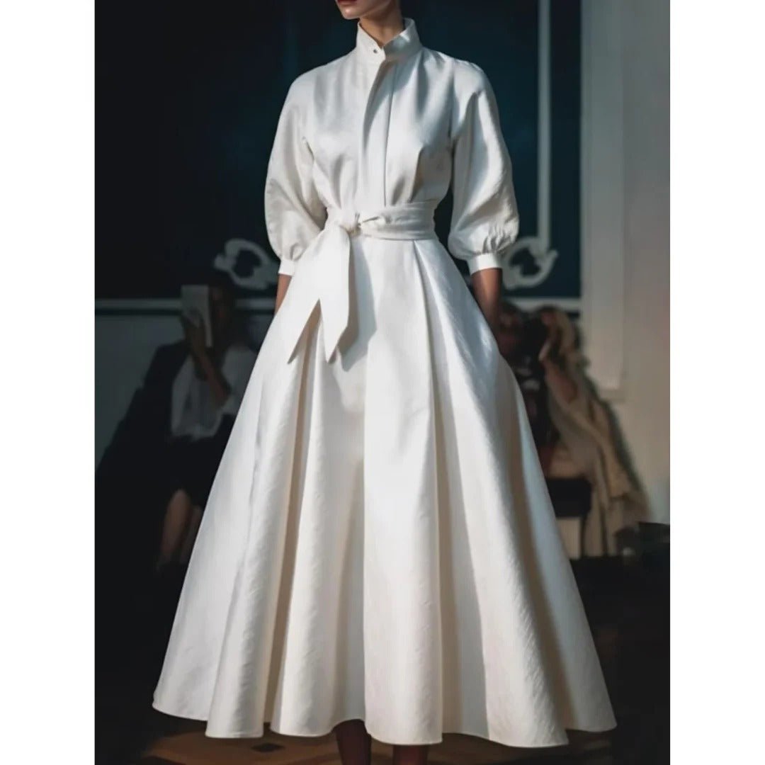 Women's Satin Midi Ball Gown