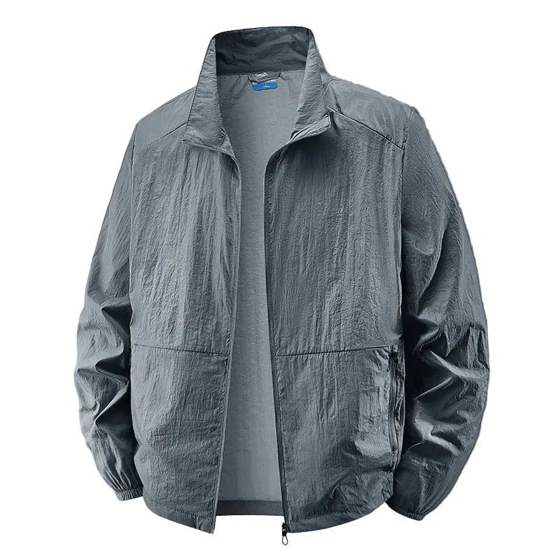 Men's Oversized Windbreaker Jacket - Dark Grey