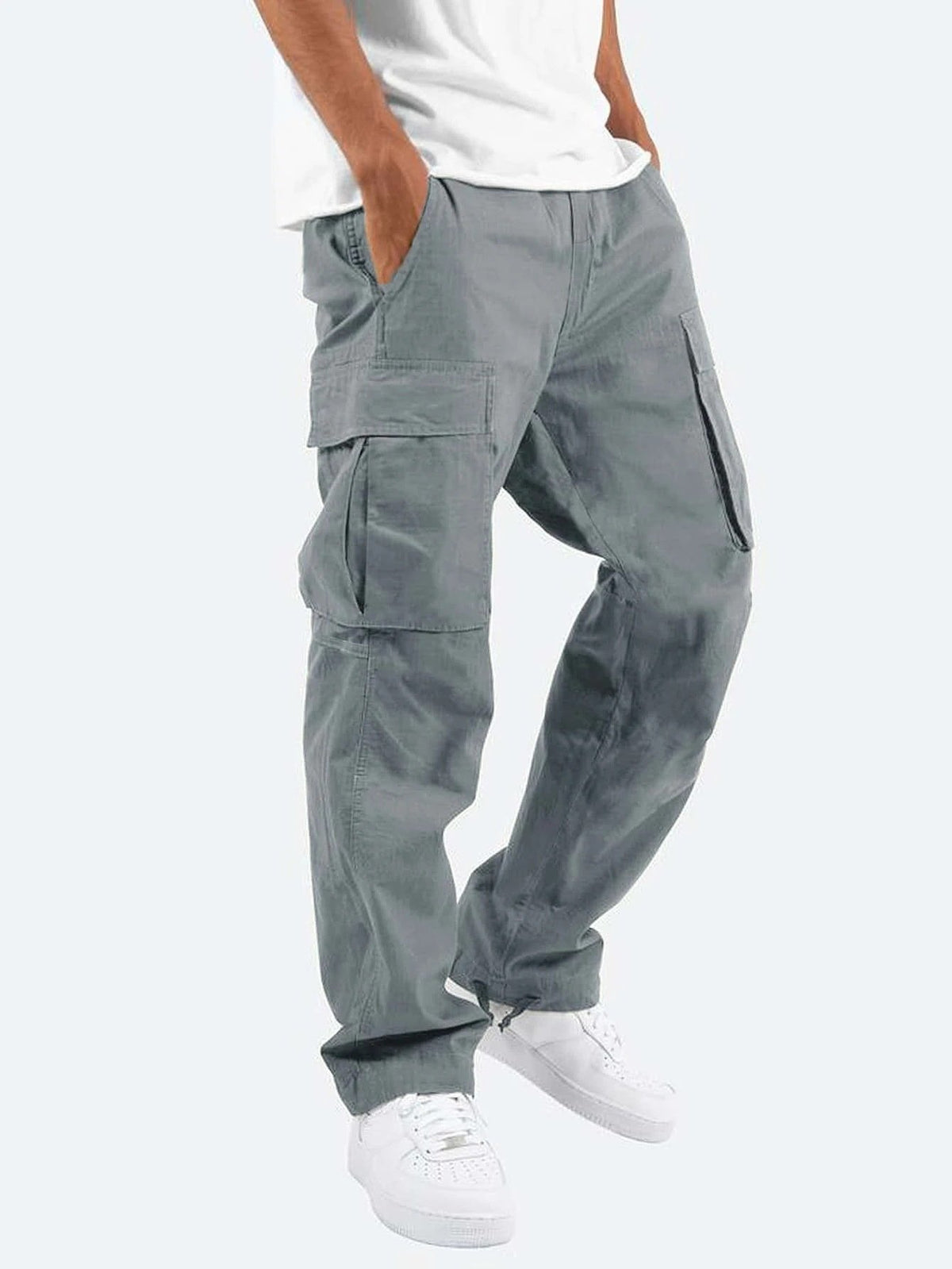 Men's Cargo Trousers - Grey