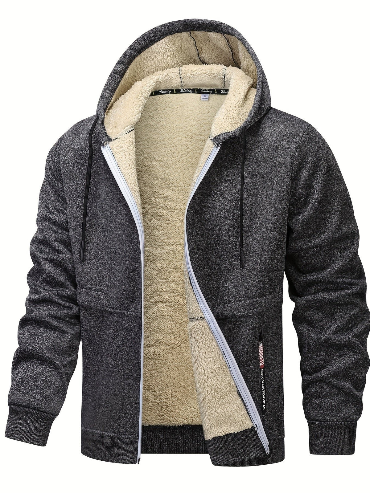 Men's Sherpa-Lined Zip Hoodie