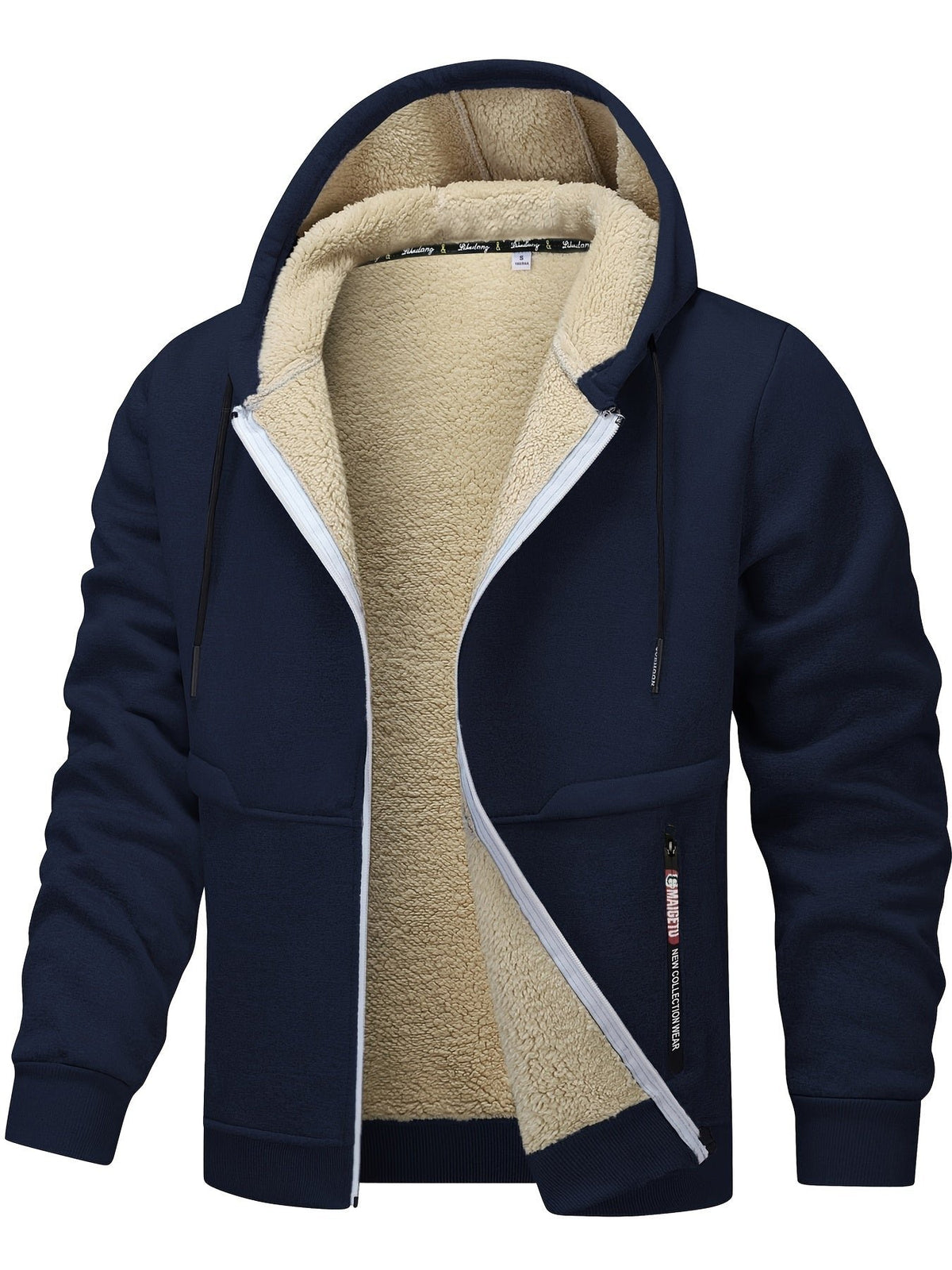 Men's Sherpa-Lined Zip Hoodie