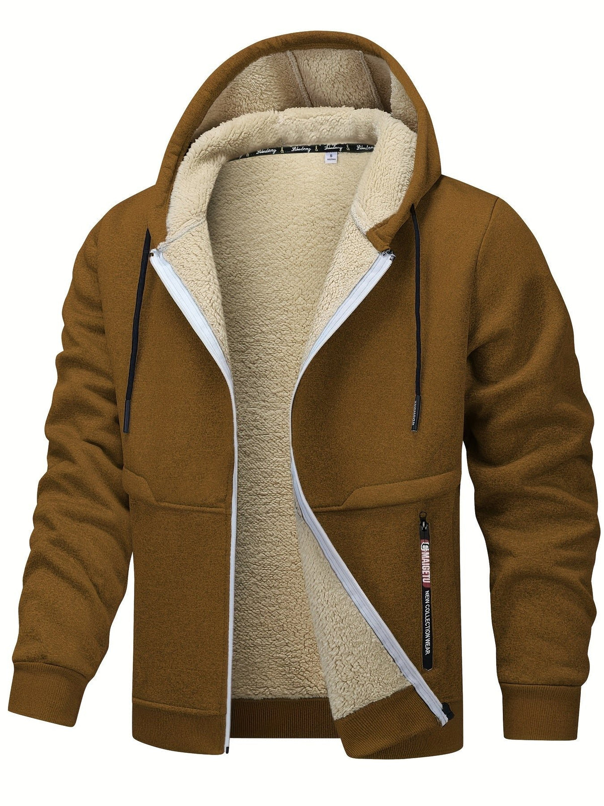 Men's Sherpa-Lined Zip Hoodie