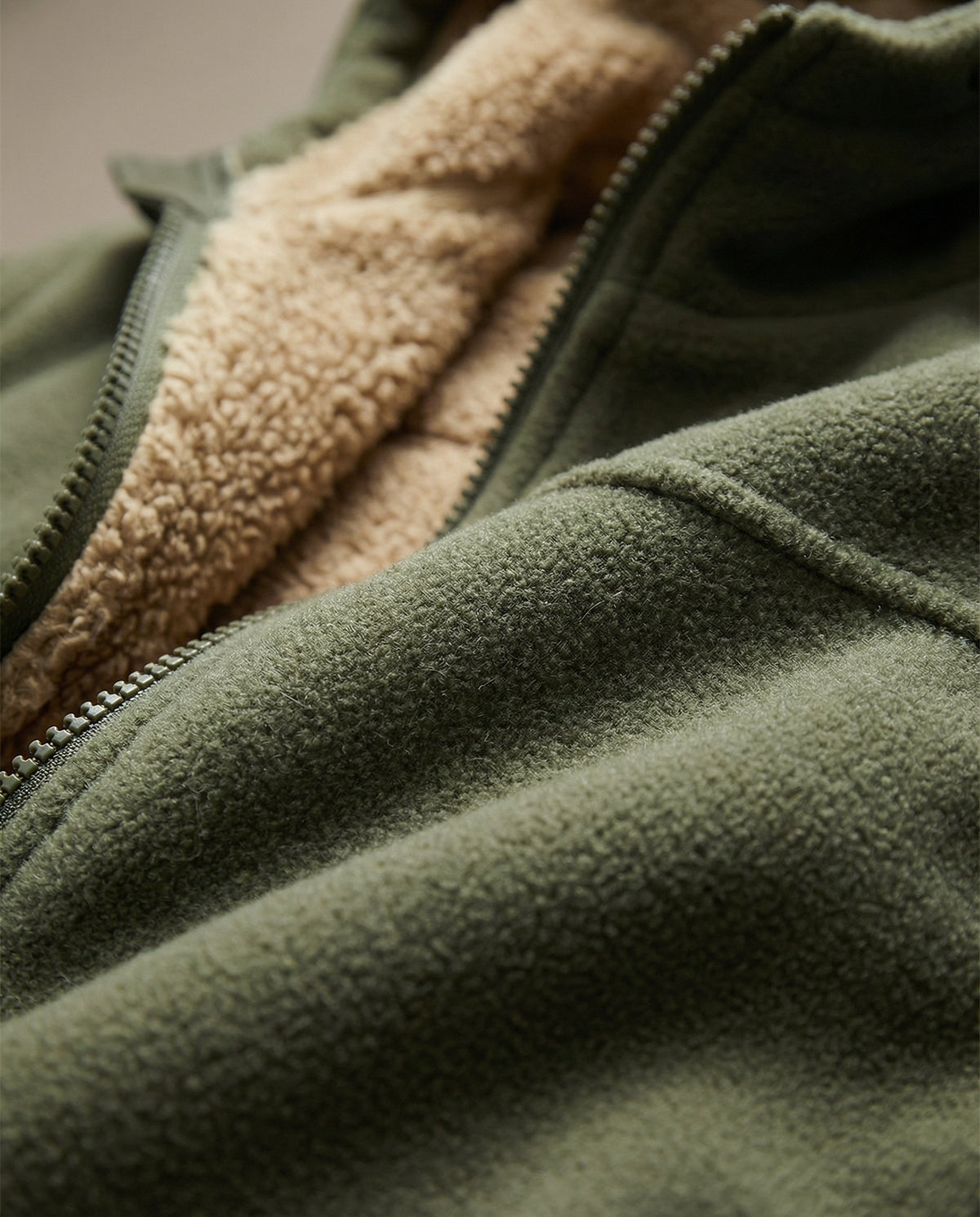 Men's Sherpa-Lined Hooded Fleece Jacket