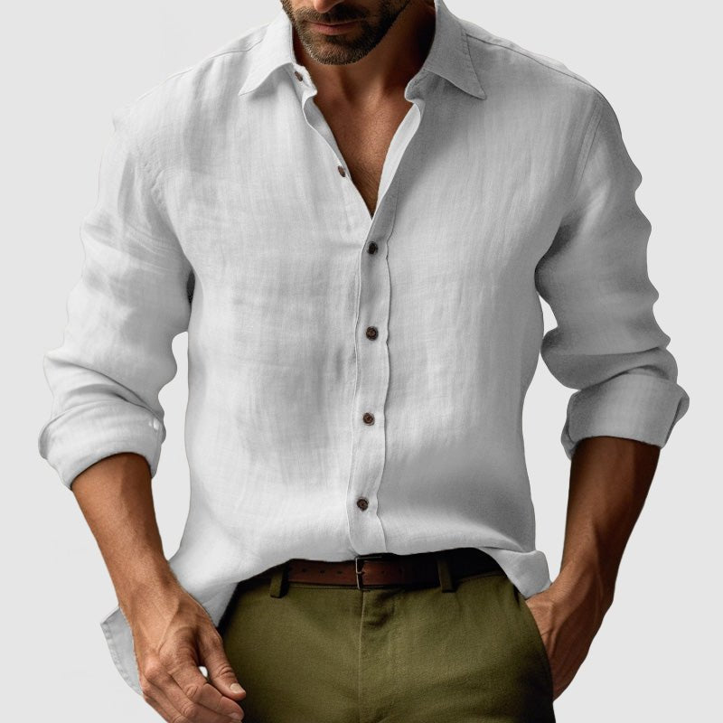 Men's Long-Sleeve Shirt - White