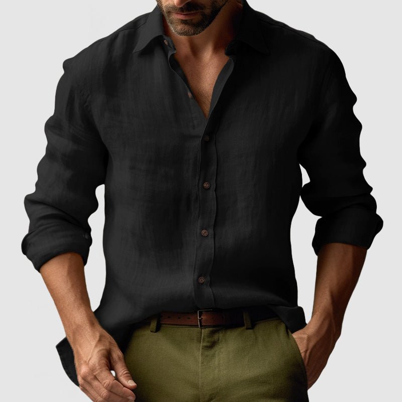Men's Long-Sleeve Shirt - Black