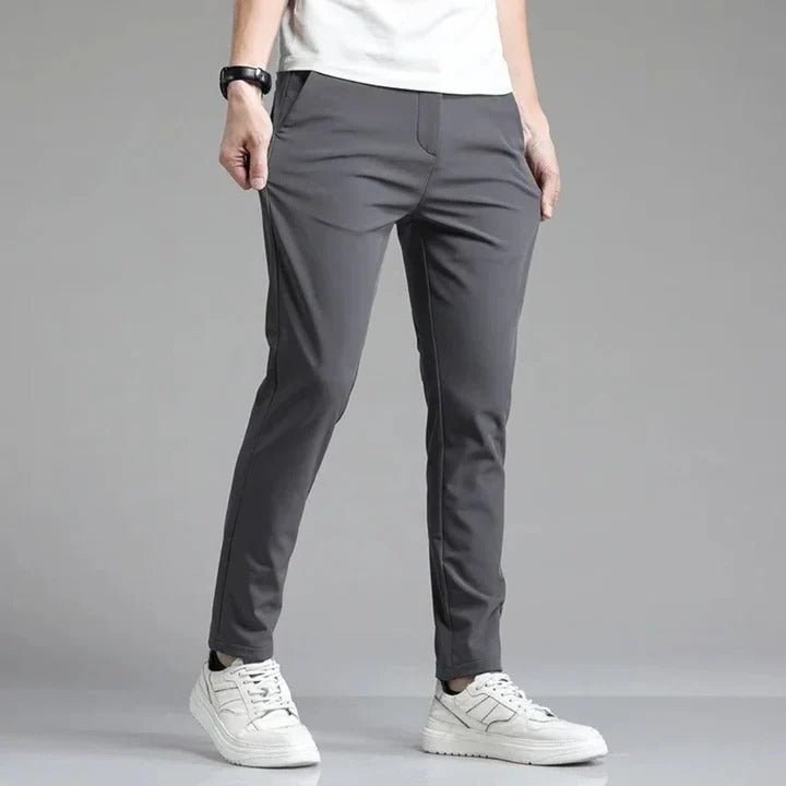 Men's Slim Tapered Trousers - Charcoal