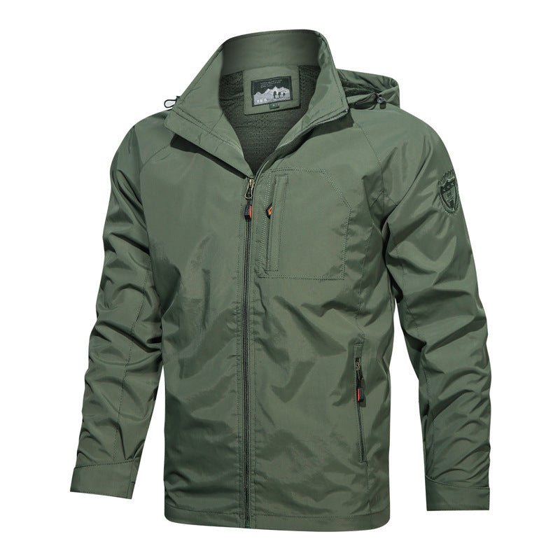 Men's Windbreaker Jacket - Army Green