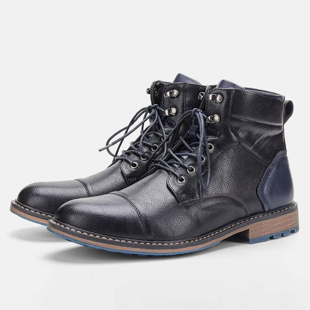 Men's Leather Lace-Up Ankle Boots