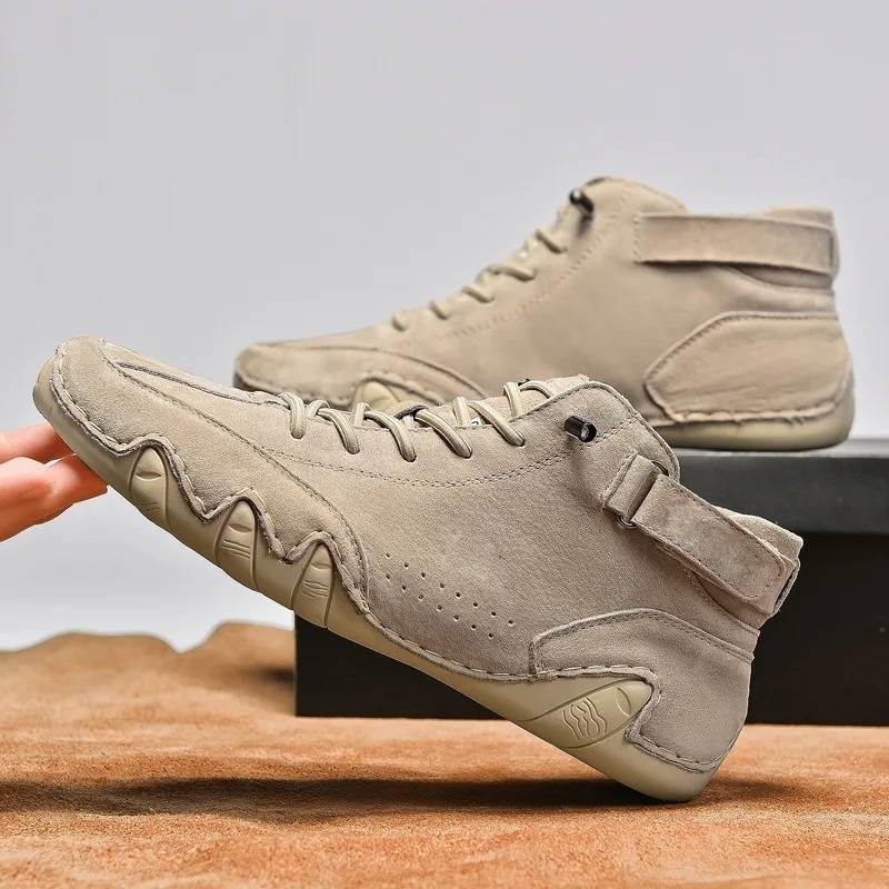 Men's Suede High-Top Trainer Boots