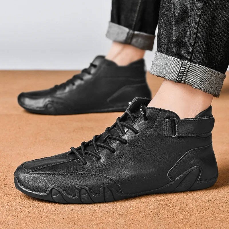 Men's Suede High-Top Trainer Boots