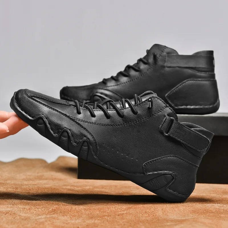 Men's Suede High-Top Trainer Boots