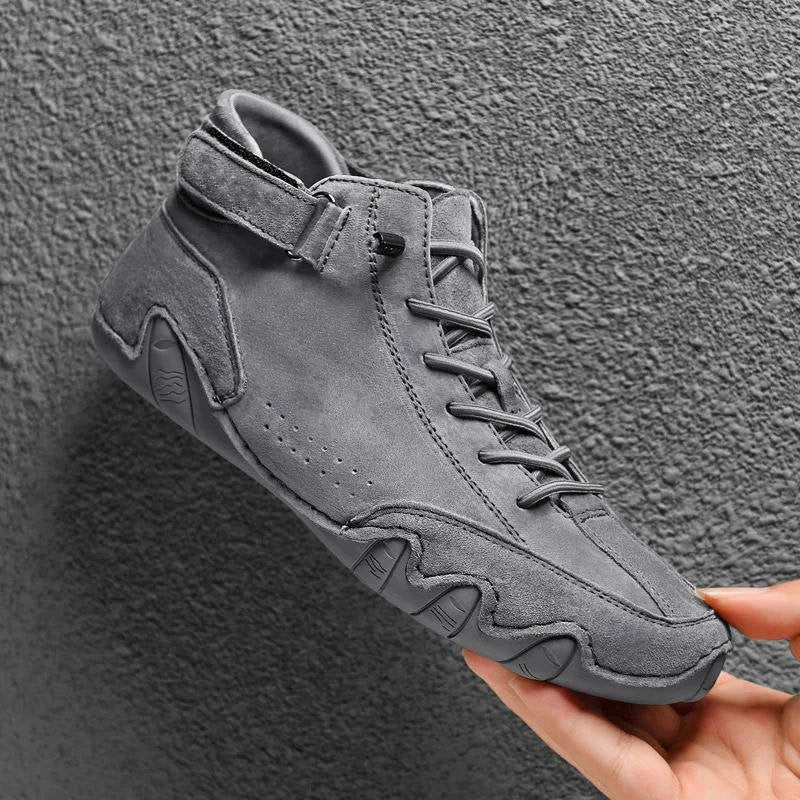 Men's Suede High-Top Trainer Boots