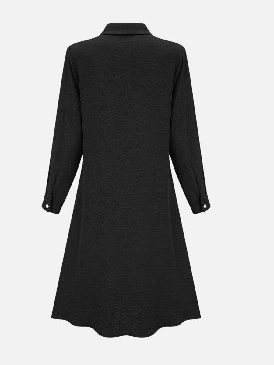 Women's Long Sleeve Midi Shirt Dress