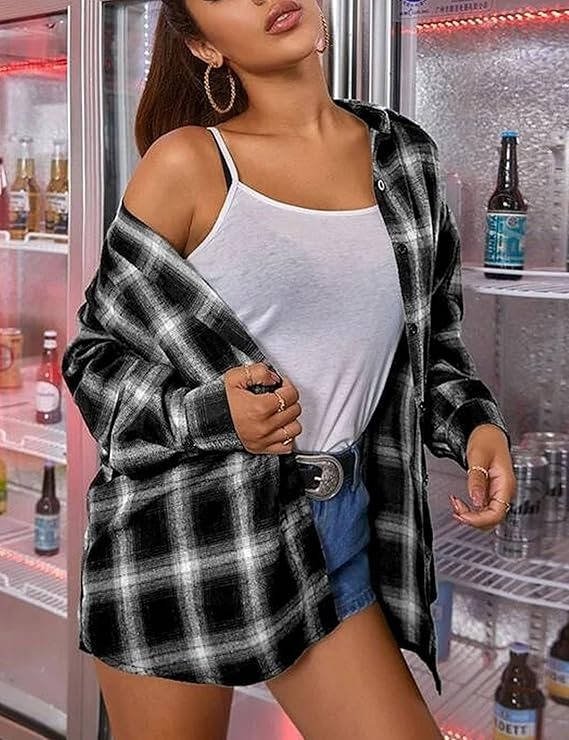 Women's Plaid Flannel Shacket