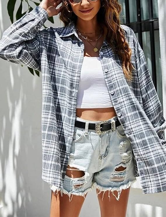 Women's Plaid Flannel Shacket