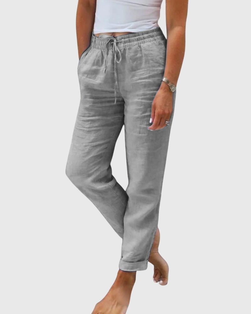 Women's Cropped Trousers - Gray